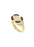 首图 - 点击放大 - STATE PROPERTY - Sophia 18K Gold Half-Moon Diamond Enamel Signet Ring — US 6.5