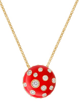 首图 - 点击放大 - STATE PROPERTY - Toadstool 18K Gold Diamond Enamel Red Pendant Necklace