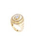 首图 - 点击放大 - STATE PROPERTY - Baret 18K Rose Gold Diamond Enamel Signet Ring — US 6