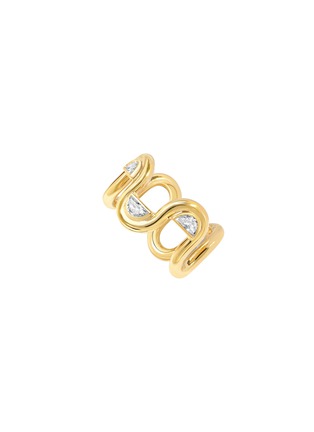 首图 - 点击放大 - STATE PROPERTY - Edessa 18K Gold Half-Moon Diamond Ring — US 7