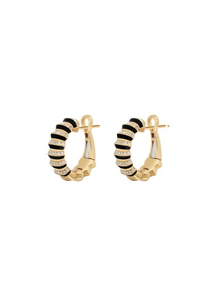 首图 - 点击放大 - STATE PROPERTY - Borsh 18K Gold Diamond Enamel Hoop Earrings