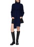 模特儿示范图 - 点击放大 - DREYDEN - Scarf Tie Wool Cashmere Knit Sweater