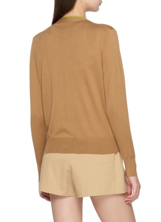 背面 - 点击放大 - DREYDEN - Double Layer Silk Cashmere Knit Cardigan