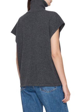 背面 - 点击放大 - DREYDEN - High Neck Wool Cashmere Knit Cardigan