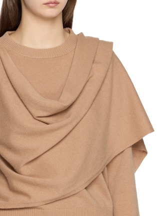  - DREYDEN - Scarf Wrap Wool Cashmere Knit Sweater