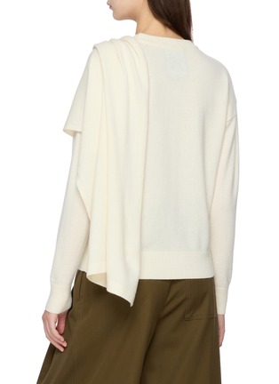 背面 - 点击放大 - DREYDEN - Scarf Wrap Wool Cashmere Knit Sweater
