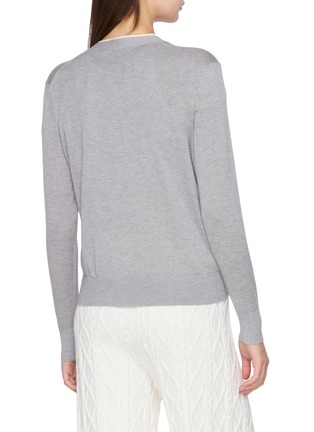 背面 - 点击放大 - DREYDEN - Double Layer Silk Cashmere Knit Cardigan