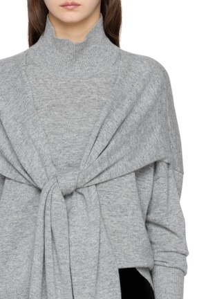  - DREYDEN - Scarf Tie Wool Cashmere Knit Sweater