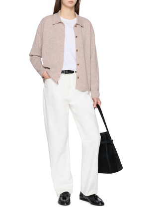 模特儿示范图 - 点击放大 - DREYDEN - Cashmere Cotton Knit Shirt