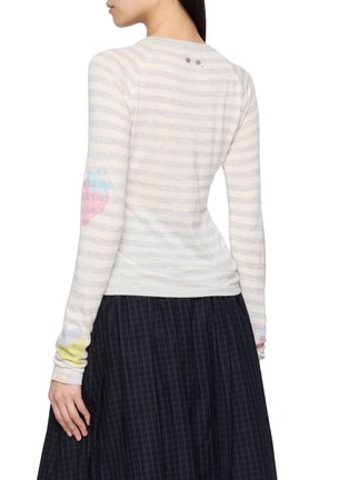 背面 - 点击放大 - GOODBAI - Long Sleeve Star Print Striped Wool Blend Knit Top