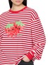 - GOODBAI - Long Sleeve Strawberry Print Striped Top