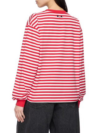 背面 - 点击放大 - GOODBAI - Long Sleeve Strawberry Print Striped Top