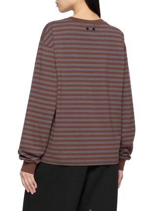 背面 - 点击放大 - GOODBAI - Long Sleeve Strawberry Print Striped Top