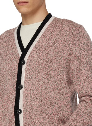  - BARRIE - Two Tone Pipping Cashmere Knit Cardigan