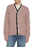 首图 - 点击放大 - BARRIE - Two Tone Pipping Cashmere Knit Cardigan