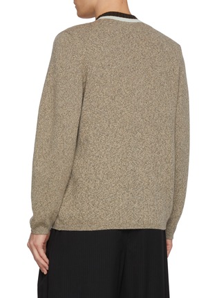 背面 - 点击放大 - BARRIE - Two Tone Pipping Cashmere Knit Cardigan