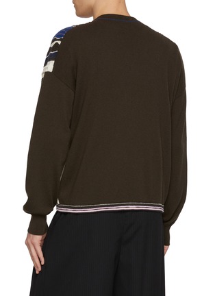 背面 - 点击放大 - BARRIE - Striped Cashmere Knit Cardigan