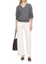 模特儿示范图 - 点击放大 - HIGH SPORT - Kick Pintuck Flared Pants