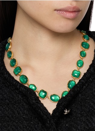 GOOSSENS | Cabochons 24K Gold Plated Brass Necklace