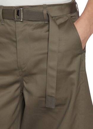  - SACAI - Curved Leg Belted Cotton Chino Pants