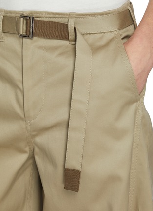  - SACAI - Curved Leg Belted Cotton Chino Pants