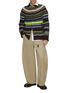 模特儿示范图 - 点击放大 - SACAI - Curved Leg Belted Cotton Chino Pants