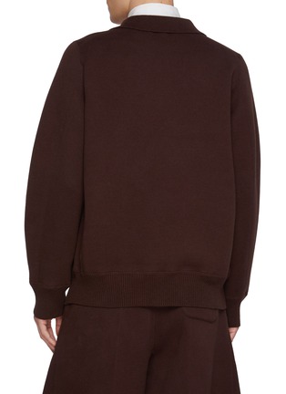 背面 - 点击放大 - SACAI - Double Breasted Cotton Cashmere Knit Blazer