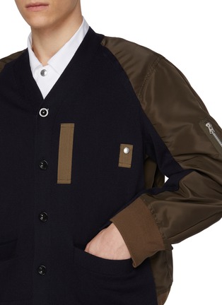  - SACAI - 拼接针织开衫