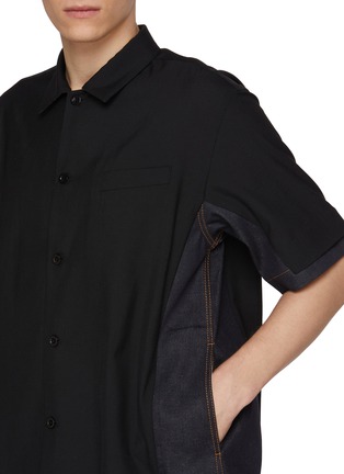  - SACAI - 牛仔拼接衬衫
