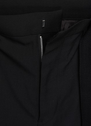  - SACAI - Belted Pleated Curved Leg Wool Blend Pants