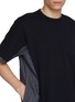  - SACAI - Hybrid Panelled Denim Pocket Cotton T-Shirt