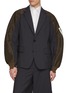 首图 - 点击放大 - SACAI - Oversized Single Breasted Hybrid Nylon Sleeve Wool Blend Blazer