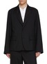 首图 - 点击放大 - SACAI - Single Breasted Chalk Striped Layered Cotton Blazer
