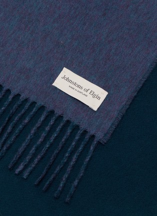 细节 - 点击放大 - JOHNSTONS OF ELGIN - Contrast Reversible Cashmere Scarf