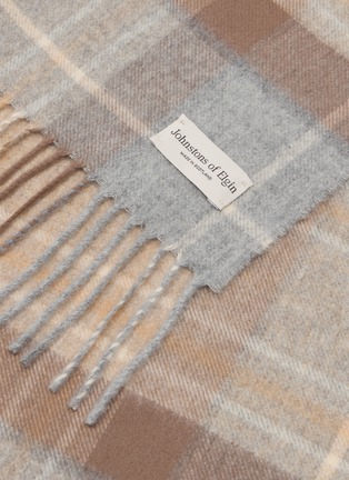 细节 - 点击放大 - JOHNSTONS OF ELGIN - Tartan Wide Cashmere Scarf