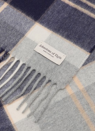 细节 - 点击放大 - JOHNSTONS OF ELGIN - Tartan Wide Cashmere Scarf