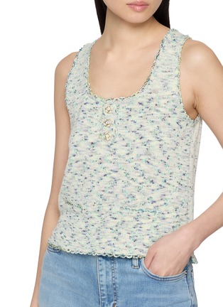  - CRUSH COLLECTION - 方领排扣肌理背心