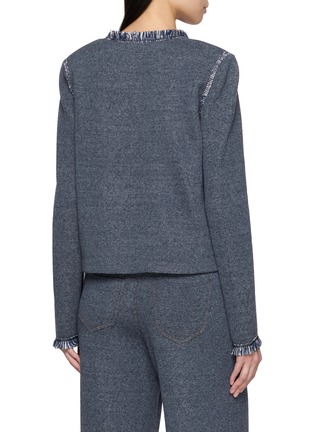 背面 - 点击放大 - CRUSH COLLECTION - 牛仔饰边针织开衫