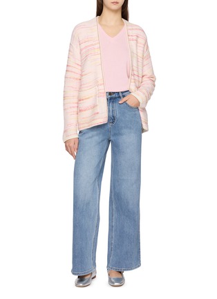 模特儿示范图 - 点击放大 - CRUSH COLLECTION - 渐变杂色针织开衫