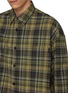  - JUUN.J - Long Sleeve Chequered Cotton Seersucker Shirt