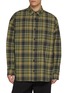 首图 - 点击放大 - JUUN.J - Long Sleeve Chequered Cotton Seersucker Shirt