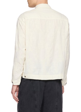 背面 - 点击放大 - THE VIRIDI-ANNE - Embroidered Double Row Button Cotton Linen Shirt