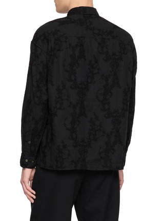 背面 - 点击放大 - THE VIRIDI-ANNE - Embroidered Flap Pocket Cotton Linen Shirt