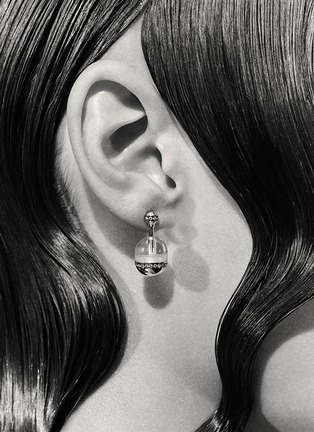 细节 - 点击放大 - SARAH EISMAN STUDIO - Pod Lith 18K Gold Diamond Moonstone Smoky Quartz Drop Earrings