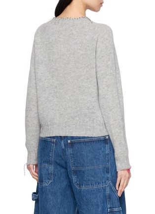 背面 - 点击放大 - LA FETICHE - Joy Hand Embroidered Crewneck Wool Knit Sweater