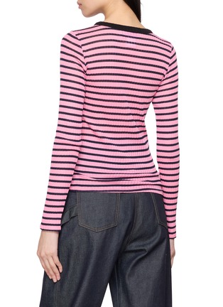 背面 - 点击放大 - LA FETICHE - Jackie Raye Long Sleeve Striped Cotton Top