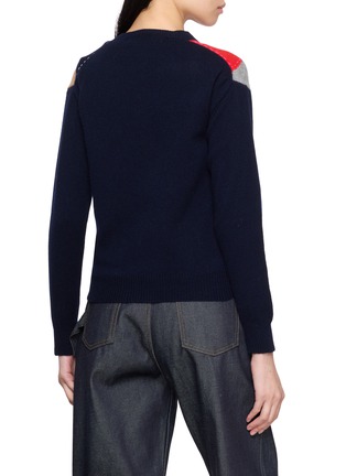 背面 - 点击放大 - LA FETICHE - Cynthia Crewneck Argyle Wool Knit Cardigan