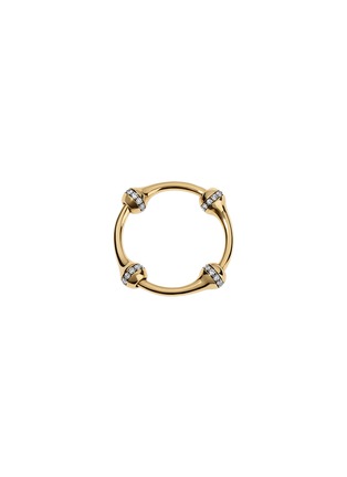细节 - 点击放大 - SARAH EISMAN STUDIO - Chain Lith 18K Gold Diamond Ring — US 7