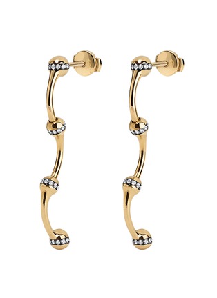 细节 - 点击放大 - SARAH EISMAN STUDIO - Chain Lith 18K Gold Diamond Earrings
