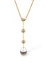 细节 - 点击放大 - SARAH EISMAN STUDIO - Pod 18K Gold Diamond Moonstone Smoky Quartz Drop Pendant Necklace